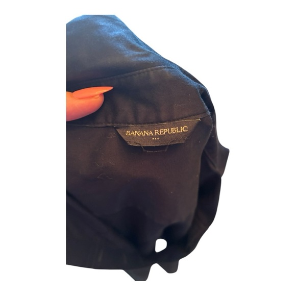 Banana Republic Classic Black Shirt Dress Size 4 - Picture 7 of 8